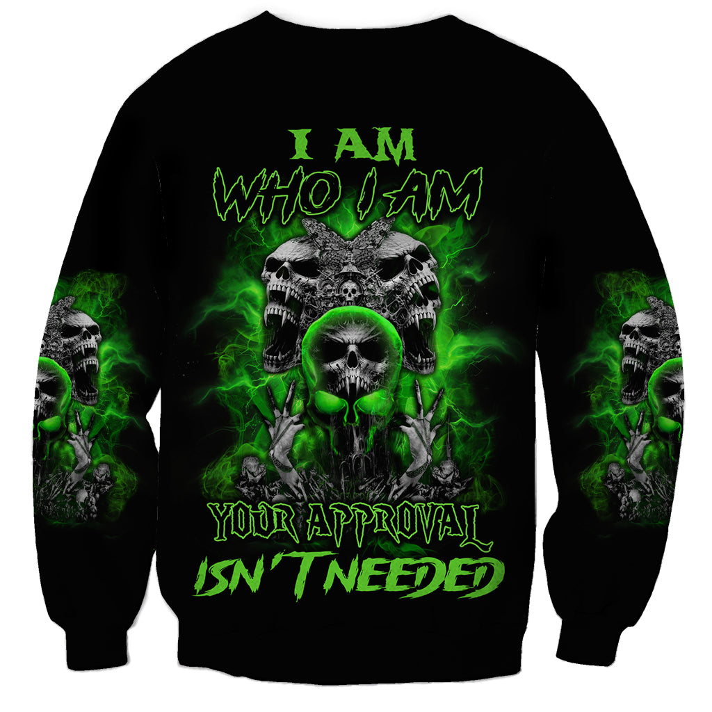 I Am Who I Am Skull Sweatshirt - Wonder Print Shop