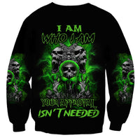 I Am Who I Am Skull Sweatshirt - Wonder Print Shop