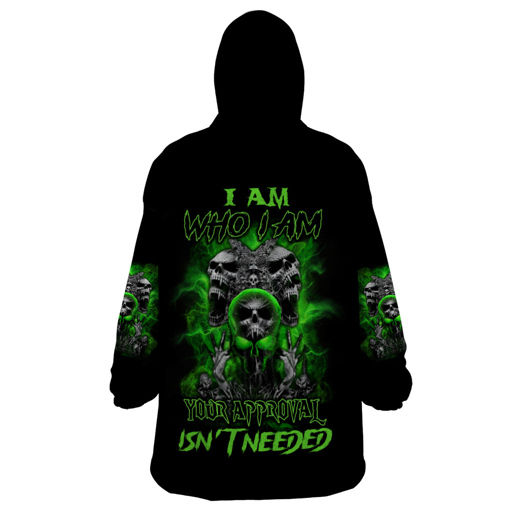 I Am Who I Am Skull Wearable Blanket Hoodie - Wonder Print Shop