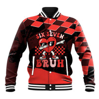 Six Seven Bruh Heart Baseball Jacket 67 Meme Cool Valentine’s Day Character Dabbing