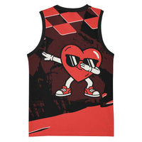 Six Seven Bruh Heart Basketball Jersey 67 Meme Cool Valentine’s Day Character Dabbing
