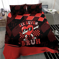 Six Seven Bruh Heart Bedding Set 67 Meme Cool Valentine’s Day Character Dabbing