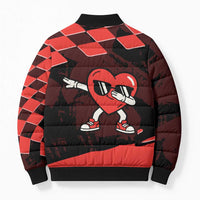 Six Seven Bruh Heart Bomber Puffer Jacket 67 Meme Cool Valentine’s Day Character Dabbing