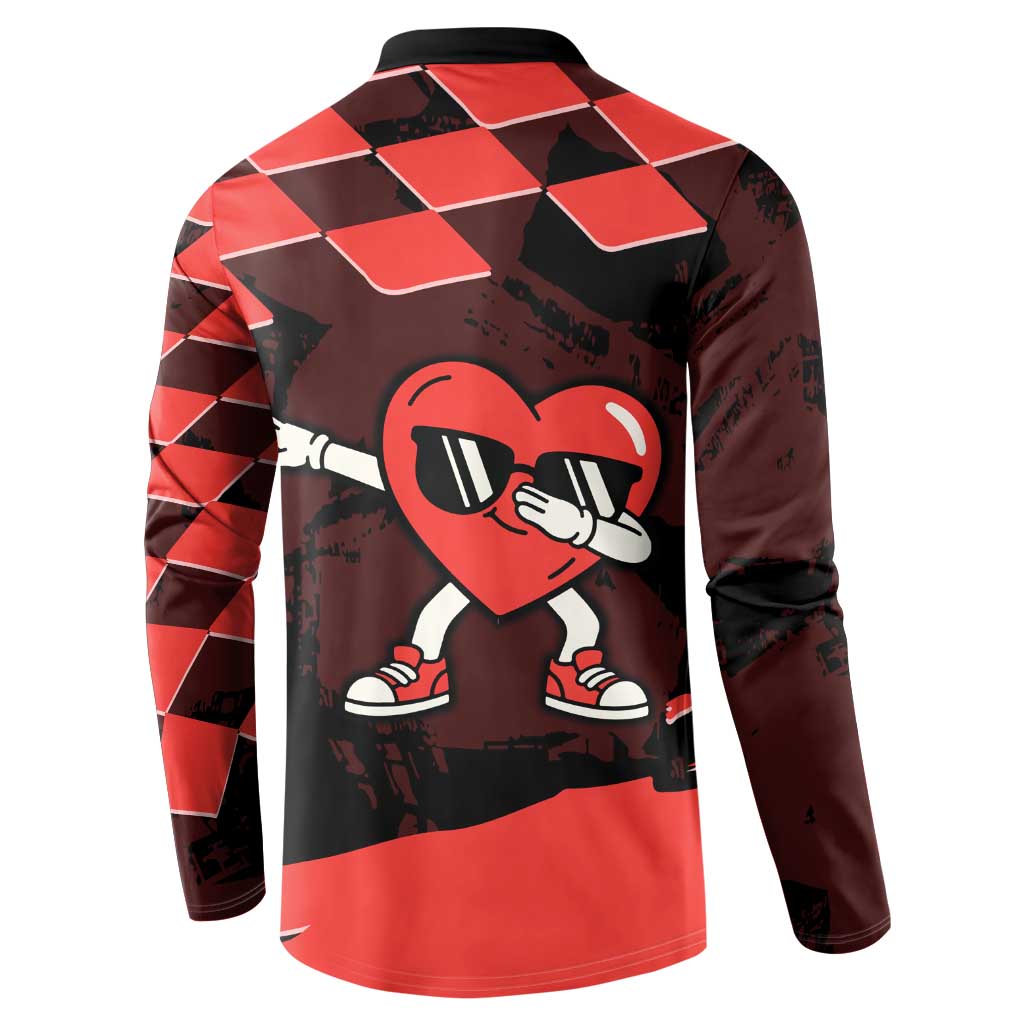 Six Seven Bruh Heart Button Sweatshirt 67 Meme Cool Valentine’s Day Character Dabbing
