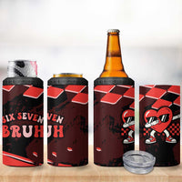 Six Seven Bruh Heart 4 in 1 Can Cooler Tumbler 67 Meme Cool Valentine’s Day Character Dabbing