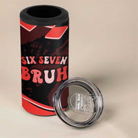 Six Seven Bruh Heart 4 in 1 Can Cooler Tumbler 67 Meme Cool Valentine’s Day Character Dabbing