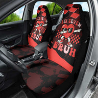 Six Seven Bruh Heart Car Seat Cover 67 Meme Cool Valentine’s Day Character Dabbing