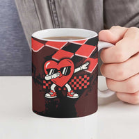 Six Seven Bruh Heart Ceramic Mug 67 Meme Cool Valentine’s Day Character Dabbing