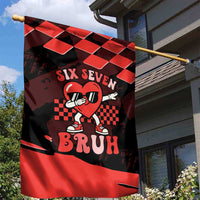 Six Seven Bruh Heart Garden Flag 67 Meme Cool Valentine’s Day Character Dabbing