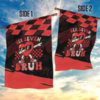 Six Seven Bruh Heart Garden Flag 67 Meme Cool Valentine’s Day Character Dabbing