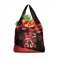 Six Seven Bruh Heart Grocery Bag 67 Meme Cool Valentine’s Day Character Dabbing