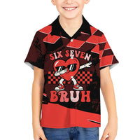 Six Seven Bruh Heart Hawaiian Shirt 67 Meme Cool Valentine’s Day Character Dabbing