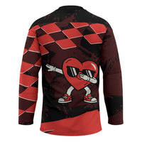 Six Seven Bruh Heart Hockey Jersey 67 Meme Cool Valentine’s Day Character Dabbing