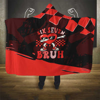 Six Seven Bruh Heart Hooded Blanket 67 Meme Cool Valentine’s Day Character Dabbing