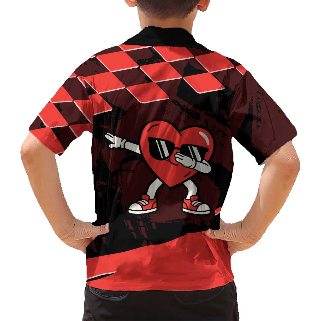 Six Seven Bruh Heart Kid Hawaiian Shirt 67 Meme Cool Valentine’s Day Character Dabbing