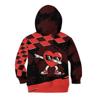 Six Seven Bruh Heart Kid Hoodie 67 Meme Cool Valentine’s Day Character Dabbing
