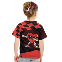 Six Seven Bruh Heart Kid T Shirt 67 Meme Cool Valentine’s Day Character Dabbing