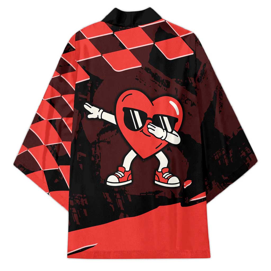 Six Seven Bruh Heart Kimono 67 Meme Cool Valentine’s Day Character Dabbing
