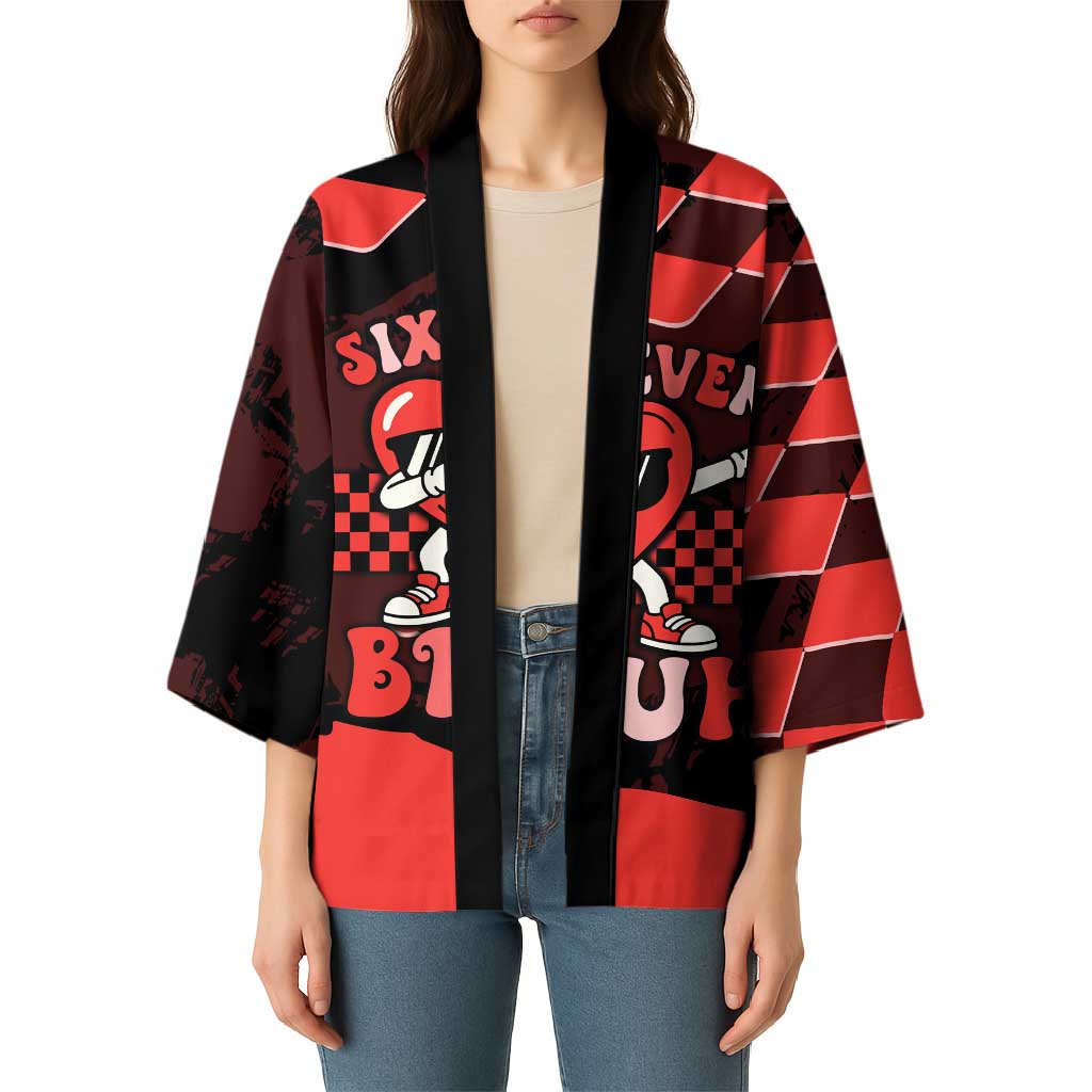 Six Seven Bruh Heart Kimono 67 Meme Cool Valentine’s Day Character Dabbing