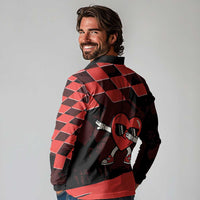 Six Seven Bruh Heart Long Sleeve Polo Shirt 67 Meme Cool Valentine’s Day Character Dabbing