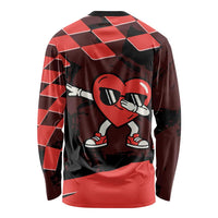 Six Seven Bruh Heart Long Sleeve Shirt 67 Meme Cool Valentine’s Day Character Dabbing