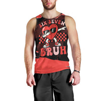Six Seven Bruh Heart Men Tank Top 67 Meme Cool Valentine’s Day Character Dabbing