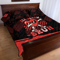 Six Seven Bruh Heart Quilt Bed Set 67 Meme Cool Valentine’s Day Character Dabbing