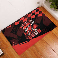 Six Seven Bruh Heart Rubber Doormat 67 Meme Cool Valentine’s Day Character Dabbing