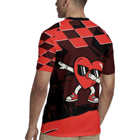 Six Seven Bruh Heart Rugby Jersey 67 Meme Cool Valentine’s Day Character Dabbing