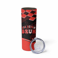 Six Seven Bruh Heart Skinny Tumbler 67 Meme Cool Valentine’s Day Character Dabbing