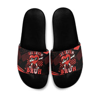 Six Seven Bruh Heart Slide Sandals 67 Meme Cool Valentine’s Day Character Dabbing