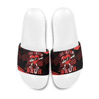 Six Seven Bruh Heart Slide Sandals 67 Meme Cool Valentine’s Day Character Dabbing