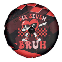Six Seven Bruh Heart Spare Tire Cover 67 Meme Cool Valentine’s Day Character Dabbing