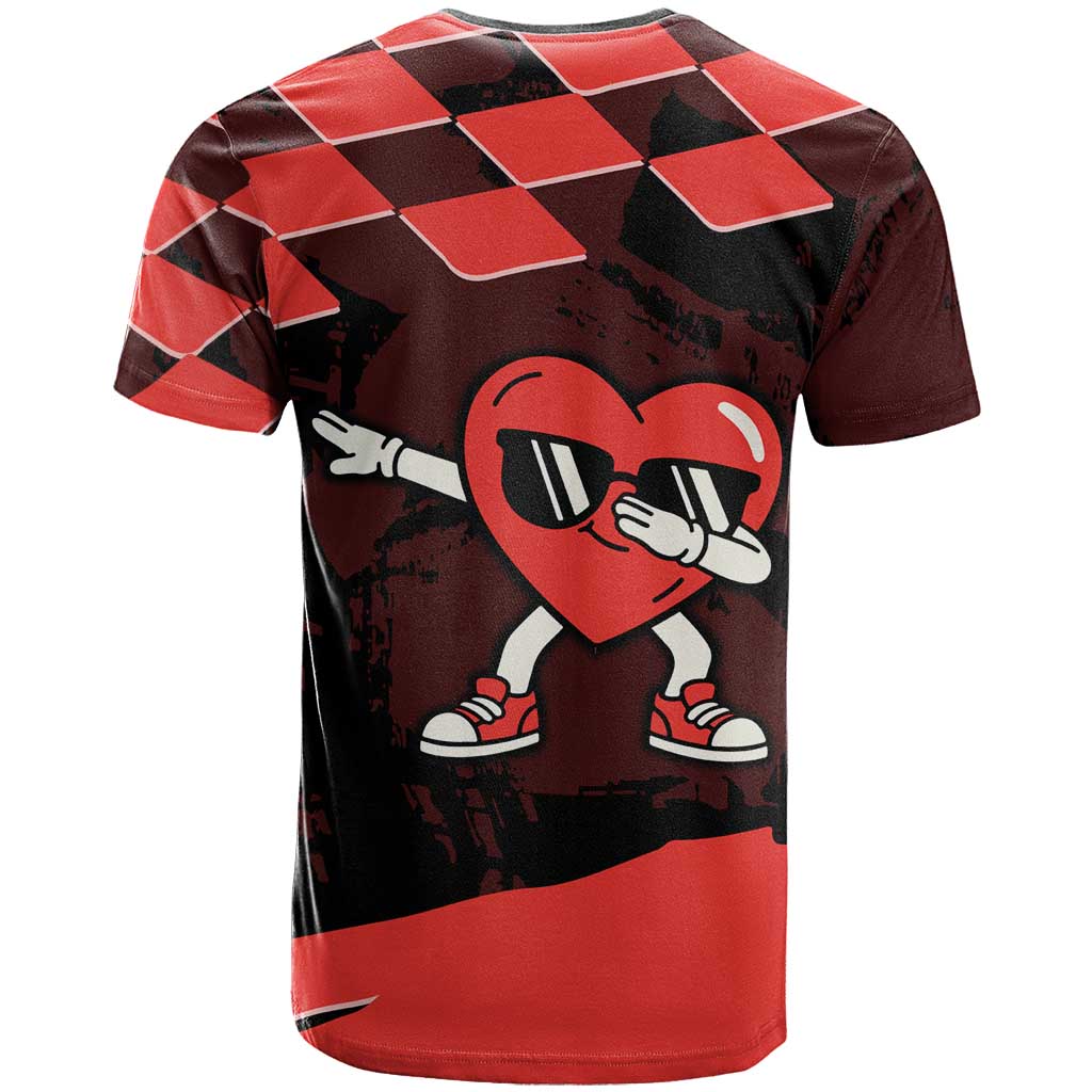 Six Seven Bruh Heart T Shirt 67 Meme Cool Valentine’s Day Character Dabbing