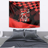 Six Seven Bruh Heart Tapestry 67 Meme Cool Valentine’s Day Character Dabbing