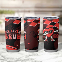 Six Seven Bruh Heart Tumbler Cup 67 Meme Cool Valentine’s Day Character Dabbing