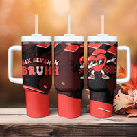 Six Seven Bruh Heart Tumbler With Handle 67 Meme Cool Valentine’s Day Character Dabbing