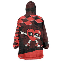 Six Seven Bruh Heart Wearable Blanket Hoodie 67 Meme Cool Valentine’s Day Character Dabbing