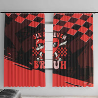 Six Seven Bruh Heart Window Curtain 67 Meme Cool Valentine’s Day Character Dabbing