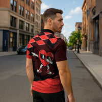 Six Seven Bruh Heart Zipper Polo Shirt 67 Meme Cool Valentine’s Day Character Dabbing