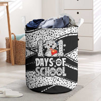 101 Days of School Dalmatian Laundry Basket 100th Days Teacher Girl Boy - Spotted Mono Spiral