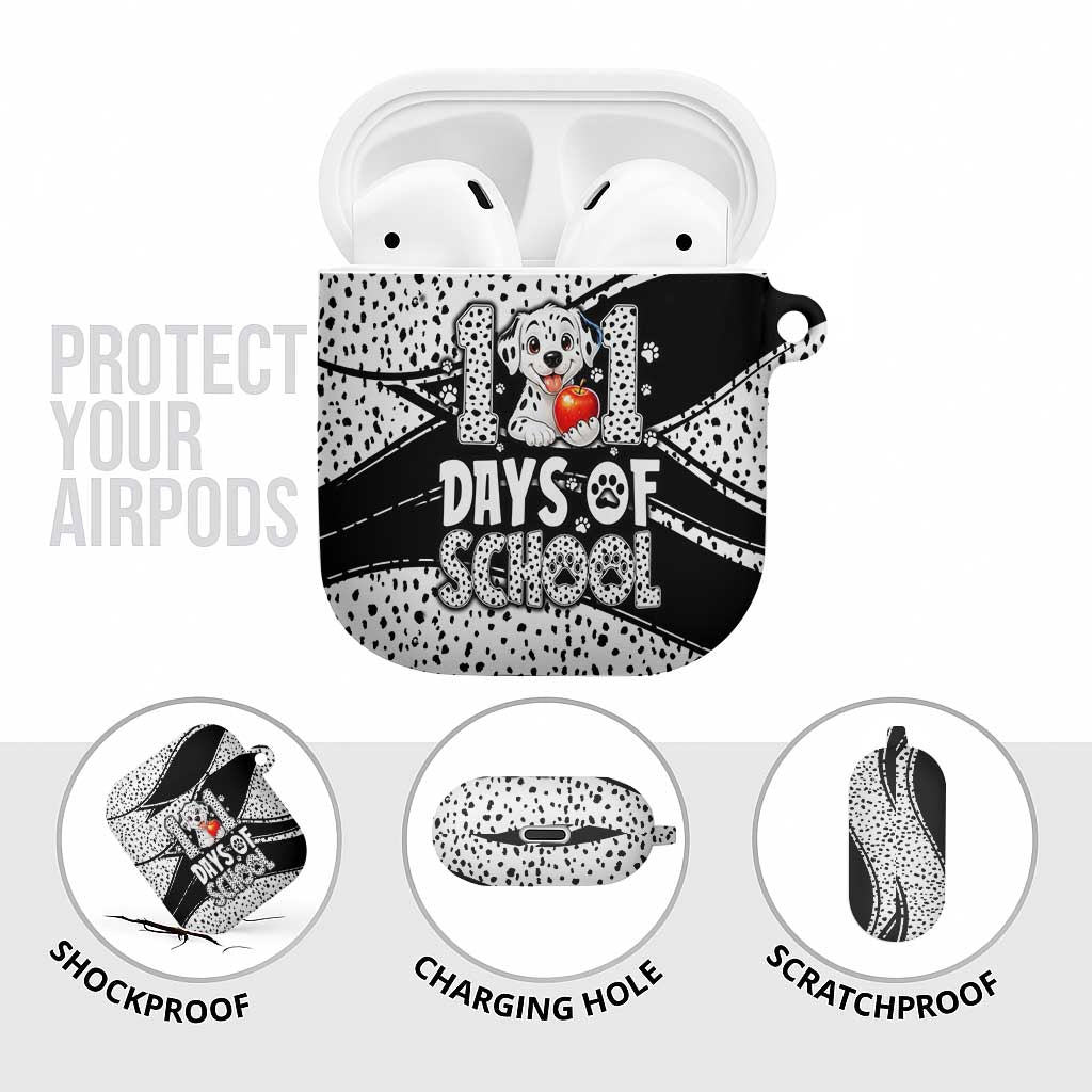 101 Days of School Dalmatian AirPods Case 100th Days Teacher Girl Boy - Spotted Mono Spiral