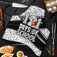 101 Days of School Dalmatian Apron 100th Days Teacher Girl Boy - Spotted Mono Spiral