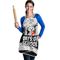 101 Days of School Dalmatian Apron 100th Days Teacher Girl Boy - Spotted Mono Spiral