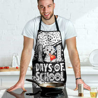 101 Days of School Dalmatian Apron 100th Days Teacher Girl Boy - Spotted Mono Spiral