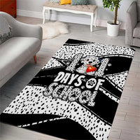 101 Days of School Dalmatian Area Rug 100th Days Teacher Girl Boy - Spotted Mono Spiral
