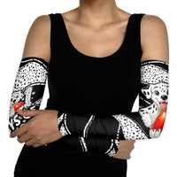 101 Days of School Dalmatian Arm Sleeves 100th Days Teacher Girl Boy - Spotted Mono Spiral