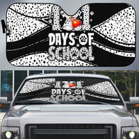 101 Days of School Dalmatian Auto Sun Shade 100th Days Teacher Girl Boy - Spotted Mono Spiral