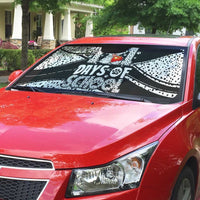101 Days of School Dalmatian Auto Sun Shade 100th Days Teacher Girl Boy - Spotted Mono Spiral