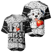 101 Days of School Dalmatian Baseball Jersey 100th Days Teacher Girl Boy - Spotted Mono Spiral